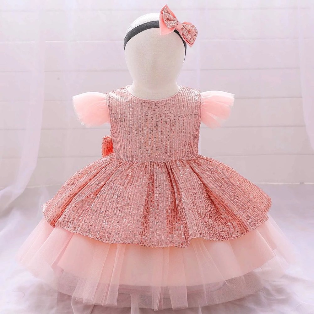 Luxury Formal Sparkly Wedding Birthday Flower Girl Dress 5026
